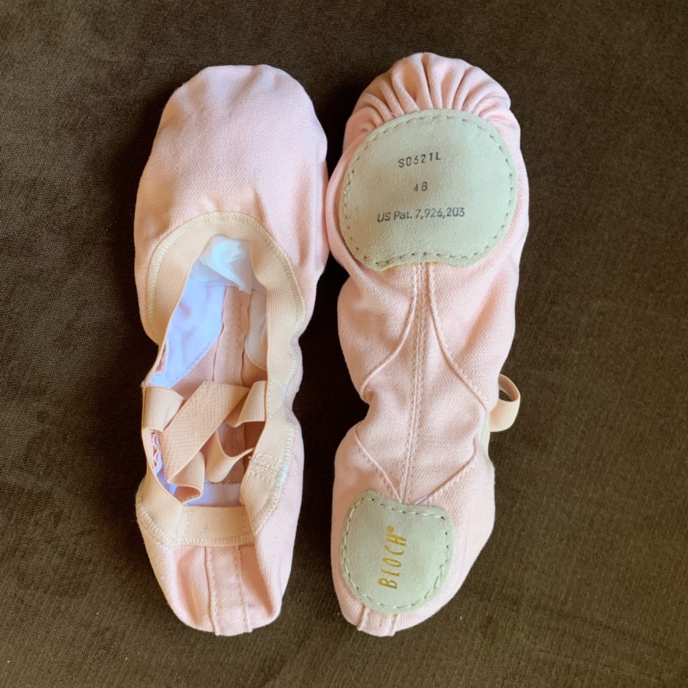 Bloch Pro Elastic Canvas Ballet Slippers 4B pink